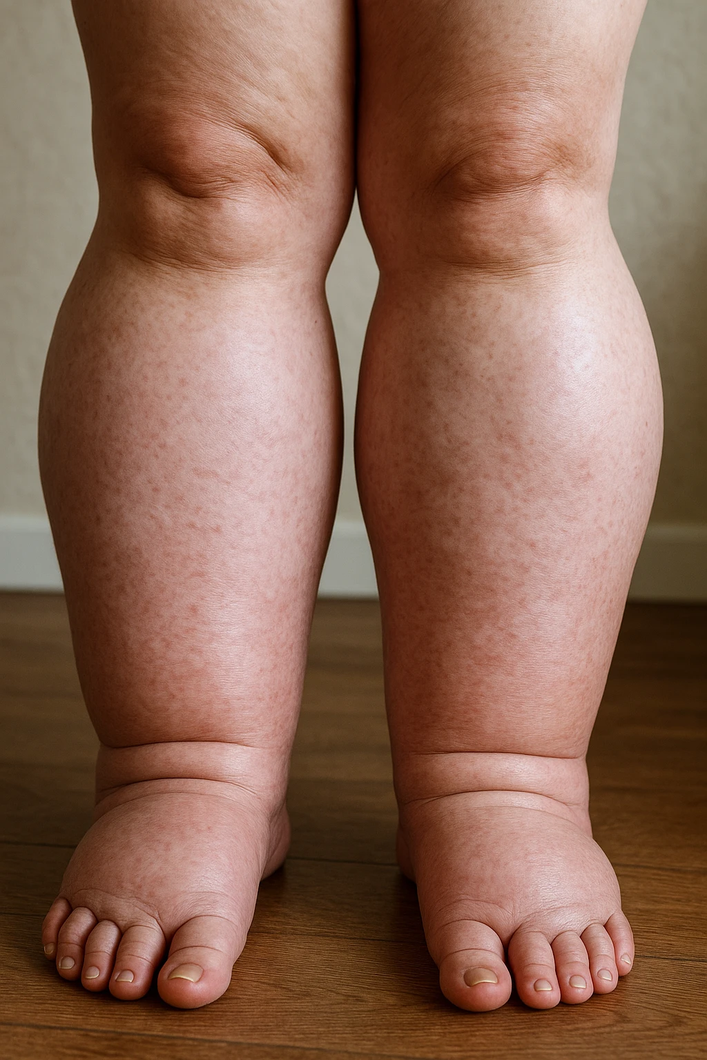 gambe gonfie come palloni donna realistica emoji