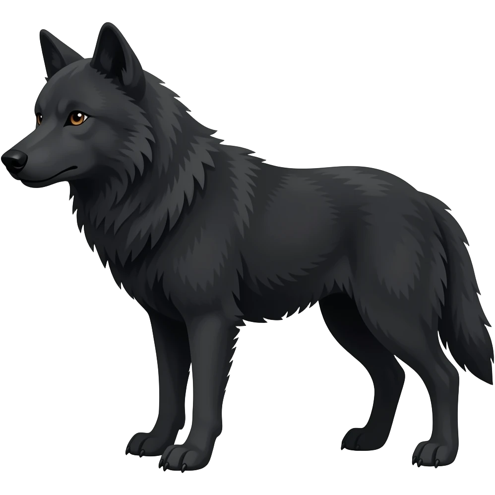 Lobo negro emoji