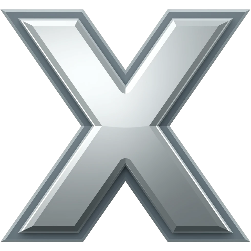 realizame un emoji de la letra equis emoji