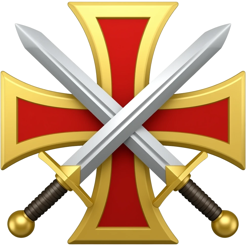 Templar cross with swords in middle emoji
