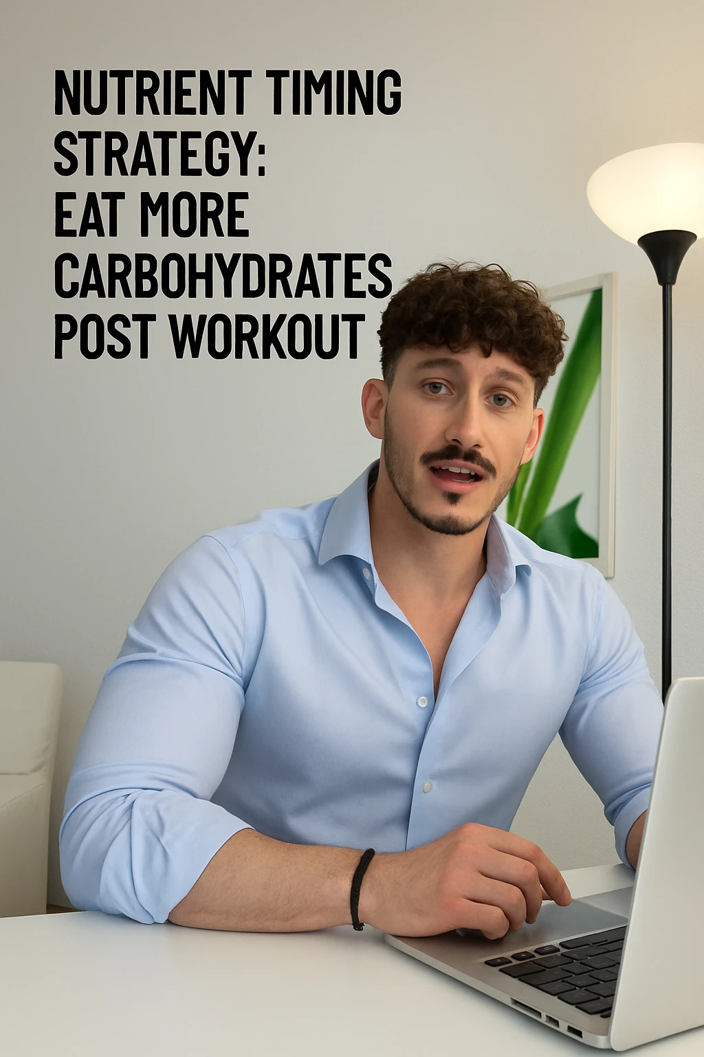Uomo che sfrutta un timing di nutrienti per mangiare più carbo post workout emoji