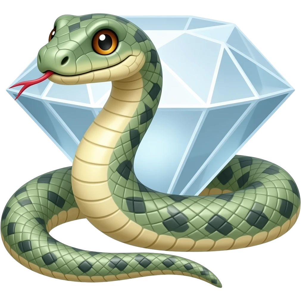 Quiero una serpiente combinado con esto💎 emoji