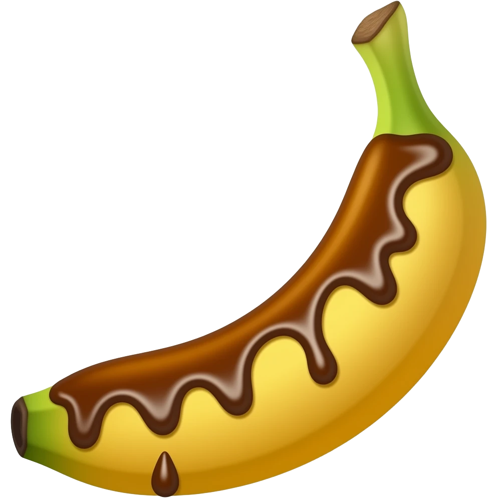 banana chocolate dip emoji