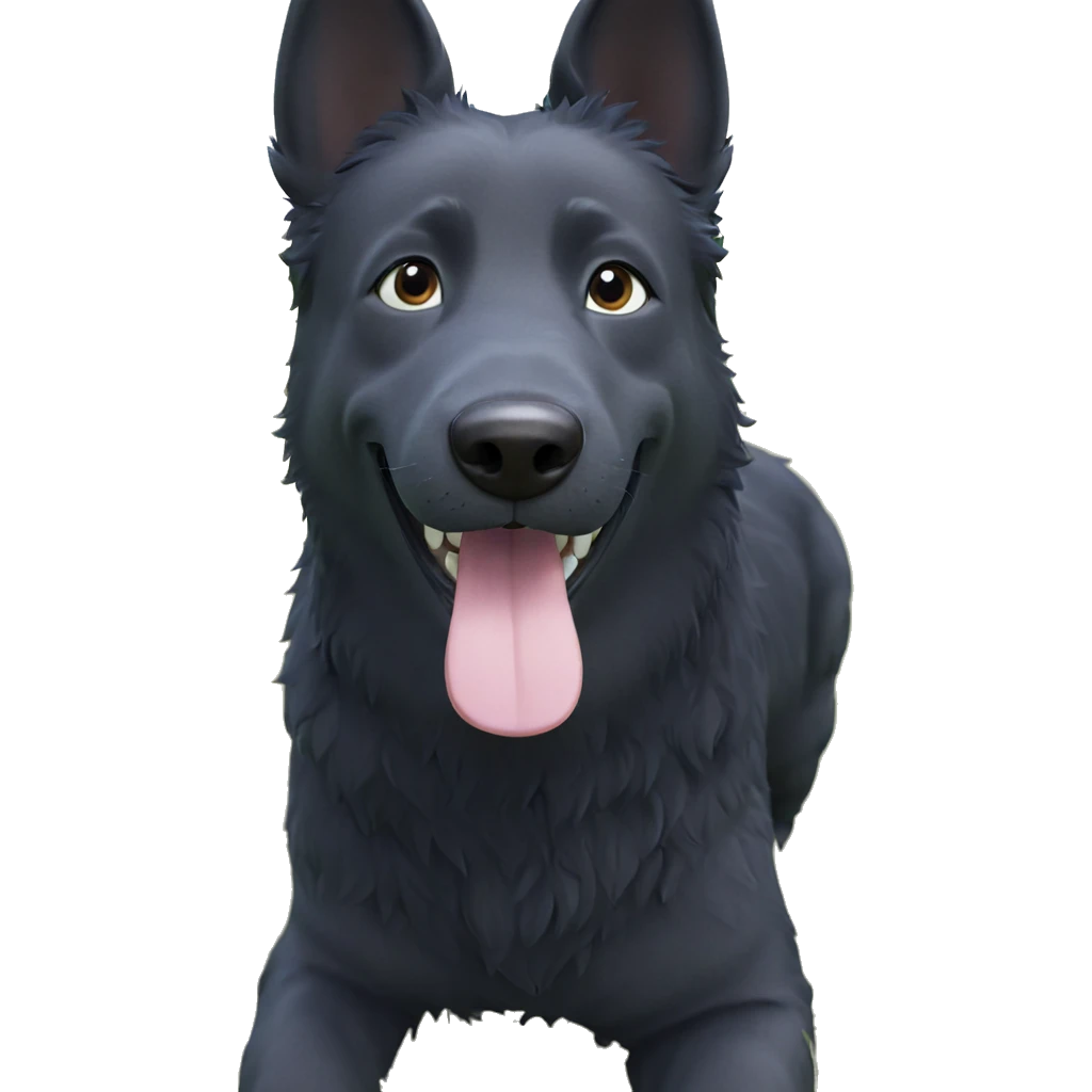 playful dog in grassy field emoji