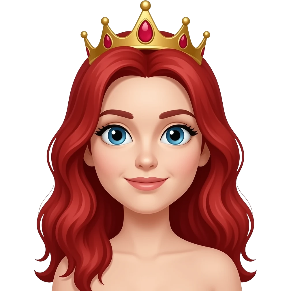 Queen red hair emoji