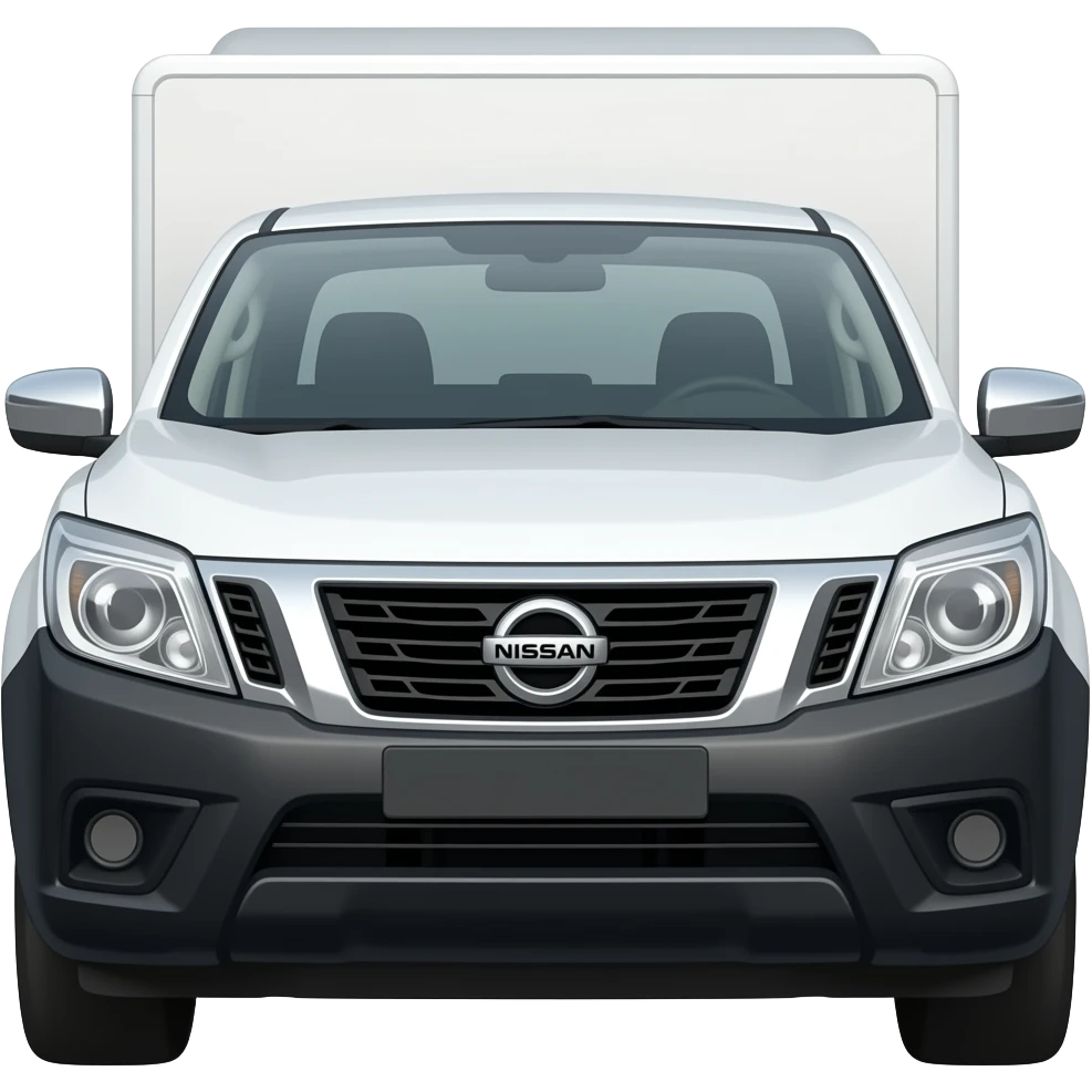 Una camioneta Nissan np300 blanca con una caja blanca y que abajo adelante sea negro oscuro emoji