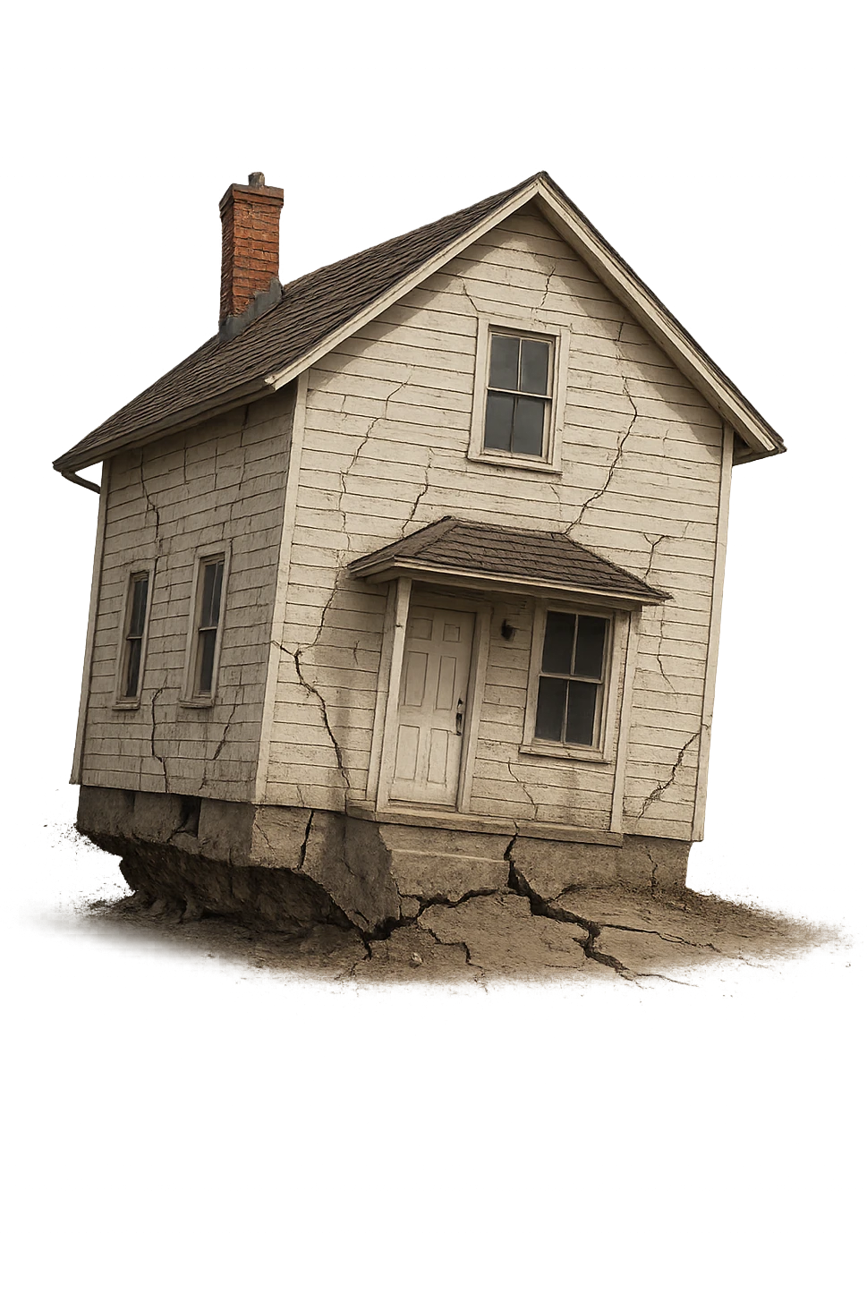 casa con fondamenta instabili realistica emoji