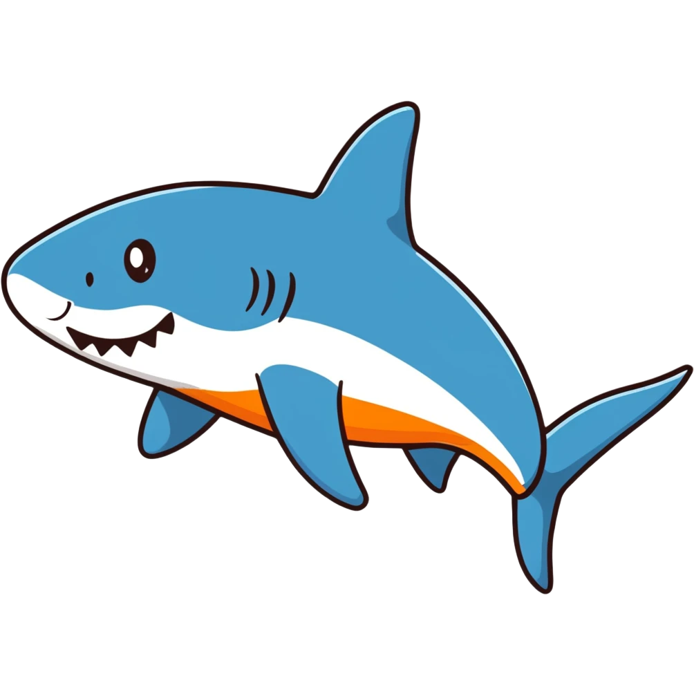 cartoon blue shark emoji