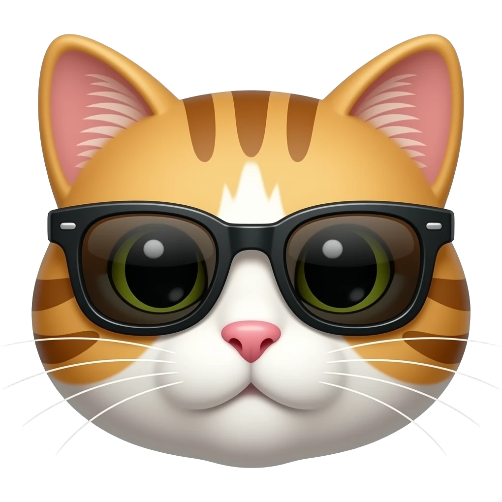 Cat with sunglasses emoji