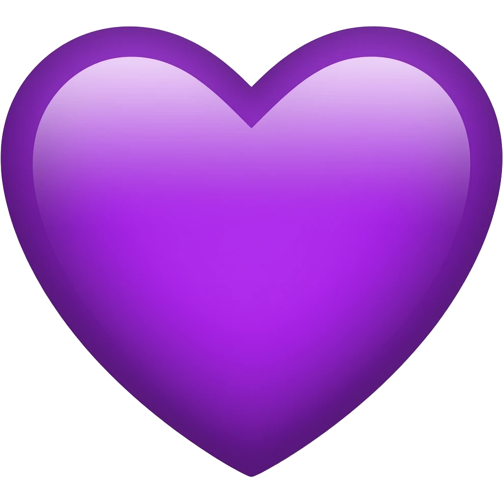 Purple heart emoji