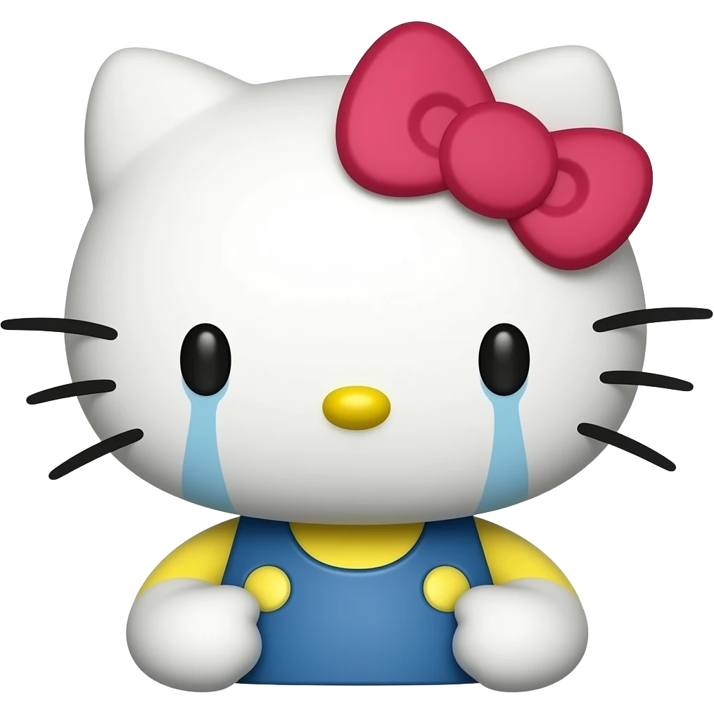 Sad hello kitty emoji