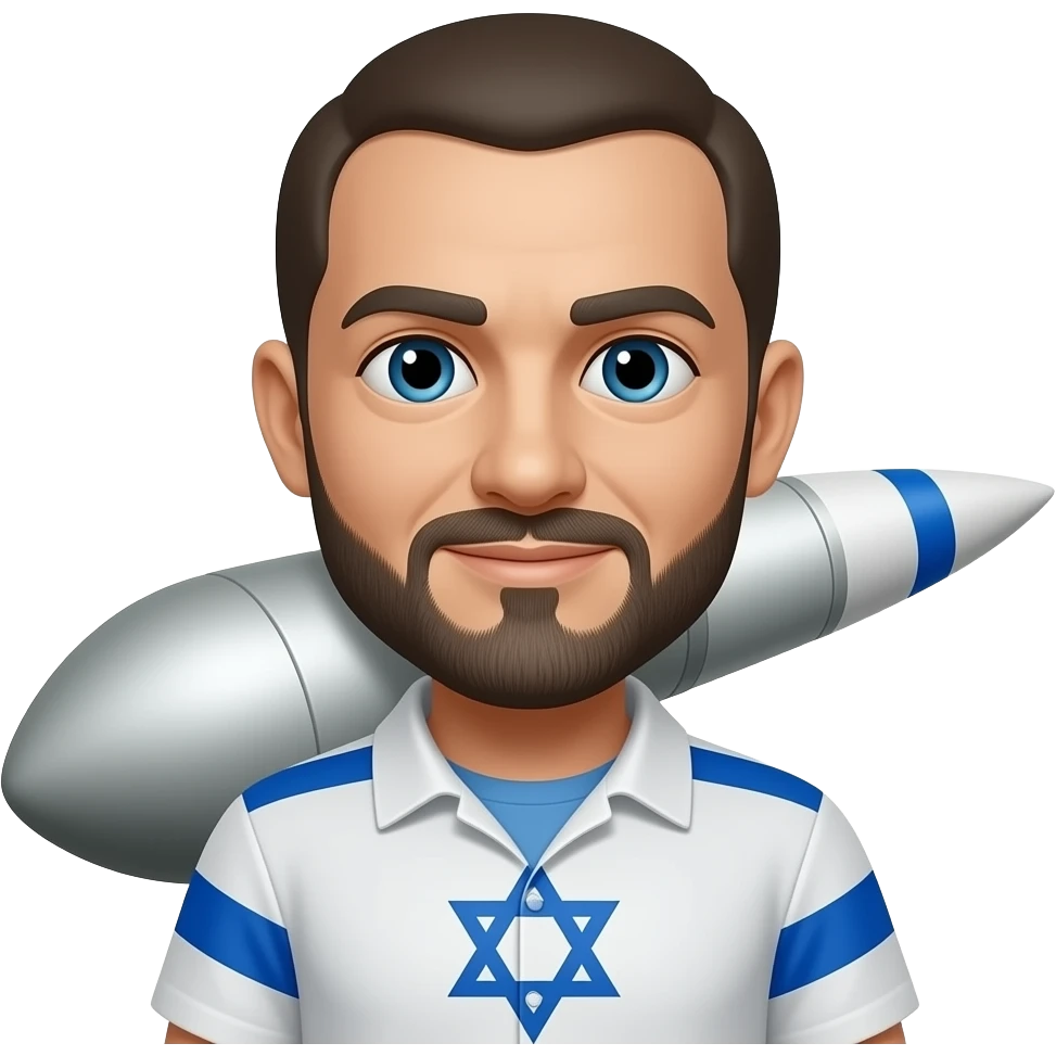 Israeli developer and a balistic iranian missile emoji