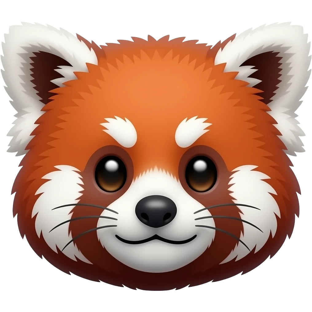 Minimalist Red Panda Head emoji