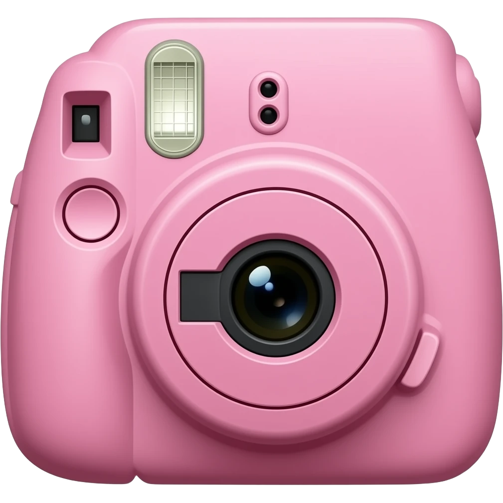 Pink polaroid camera emoji