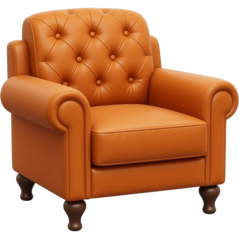 orange velvet armchair emoji