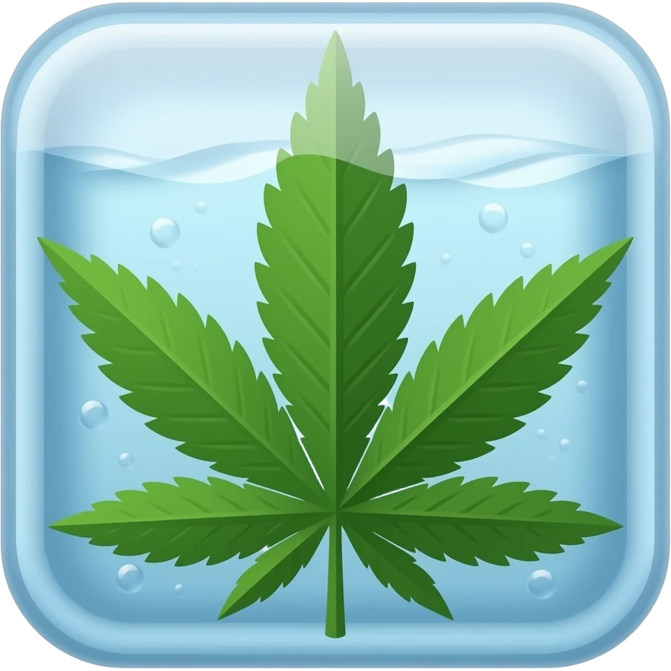 Marijuana leaf in cooler emoji