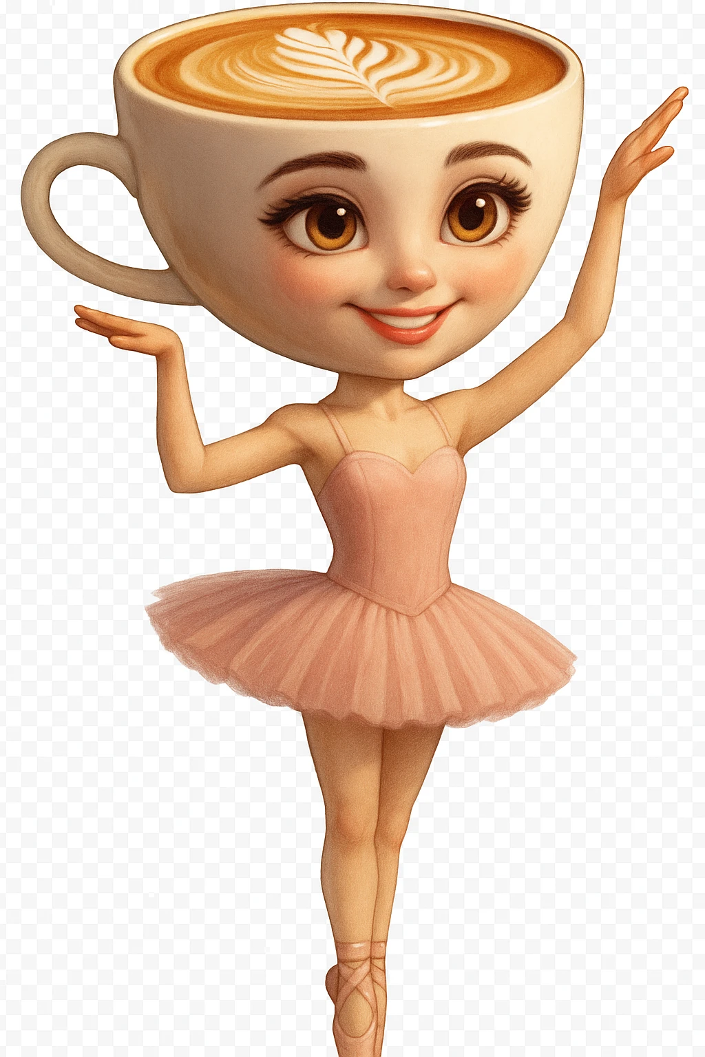 and make her stand straight Extract the character from the background, including the clothes and accessories they are wearing, and place on a transparent background. Keep the original style and appearance exactly the same. and separately give me the picture

 emoji