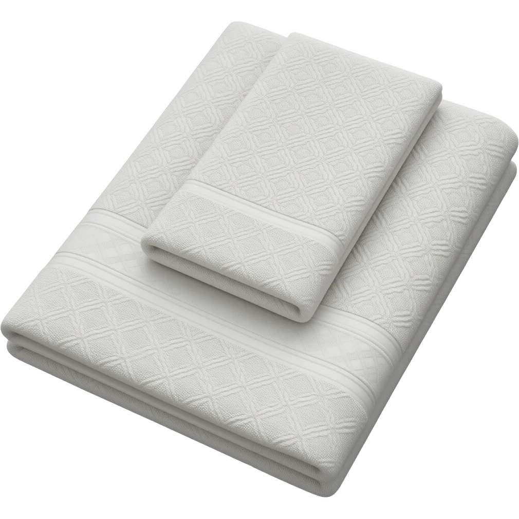 A breathtakingly beautiful highly detailed vintage folded towels with old money ralph lauren aesthetic pattern. Pattern to be very feminine looking, 8k, 600 dpi. 3d render. No emoji icons no emoji faces no human figures emoji