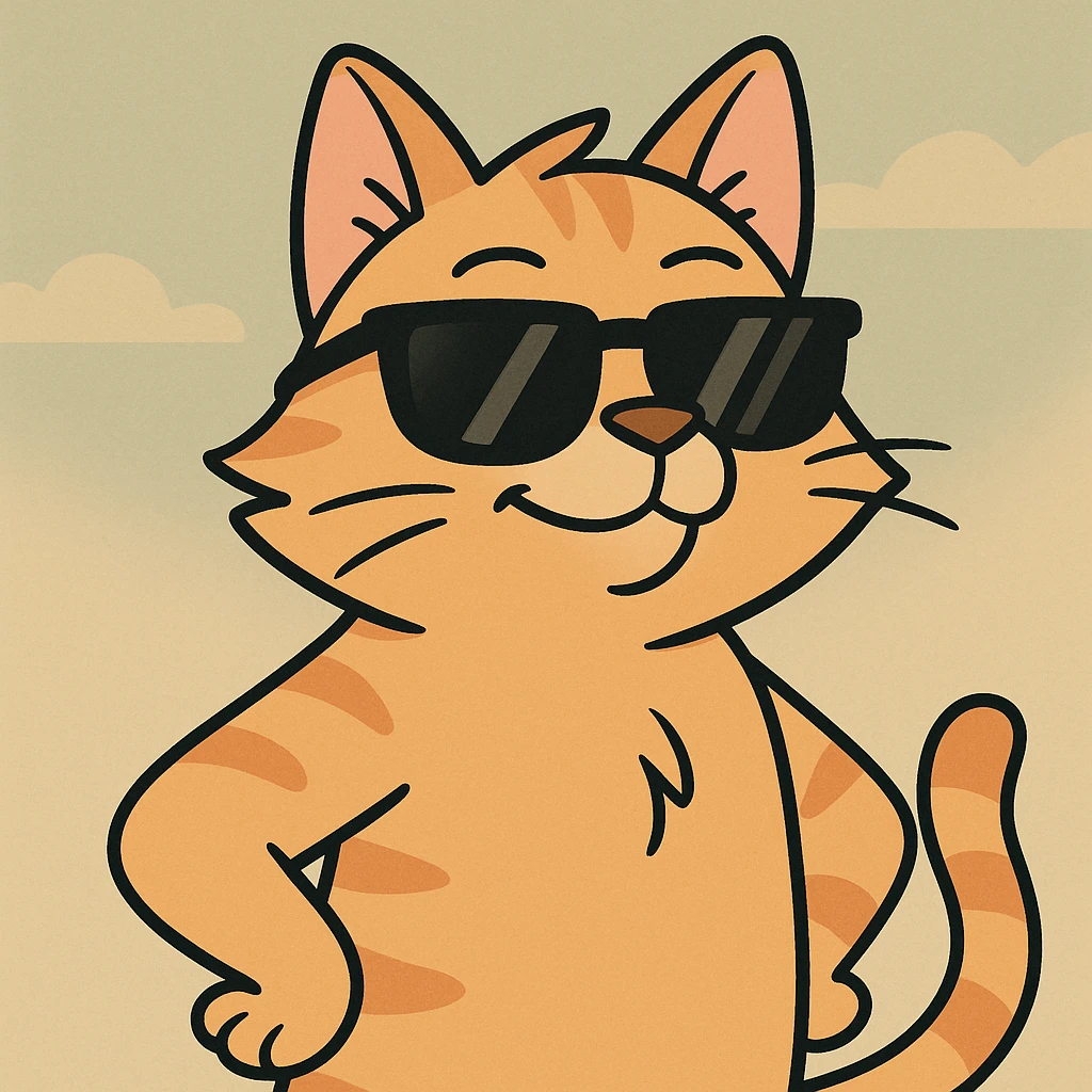 A cat wearing sunglasses emoji