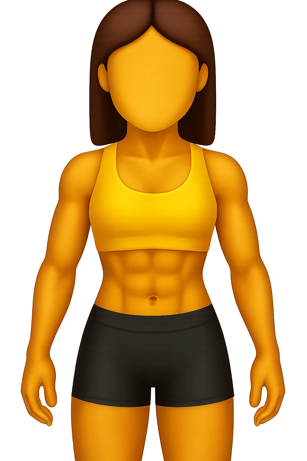EMOJI STILE IPHONE DI UN CORPO FEMMINILE ALLENATO PERFETTA emoji