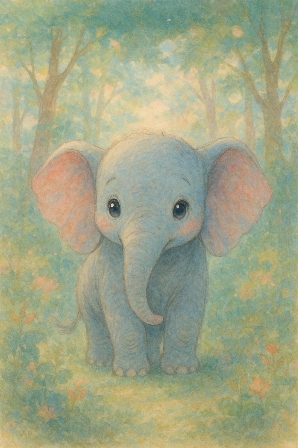 soft and whimsical elephant emoji