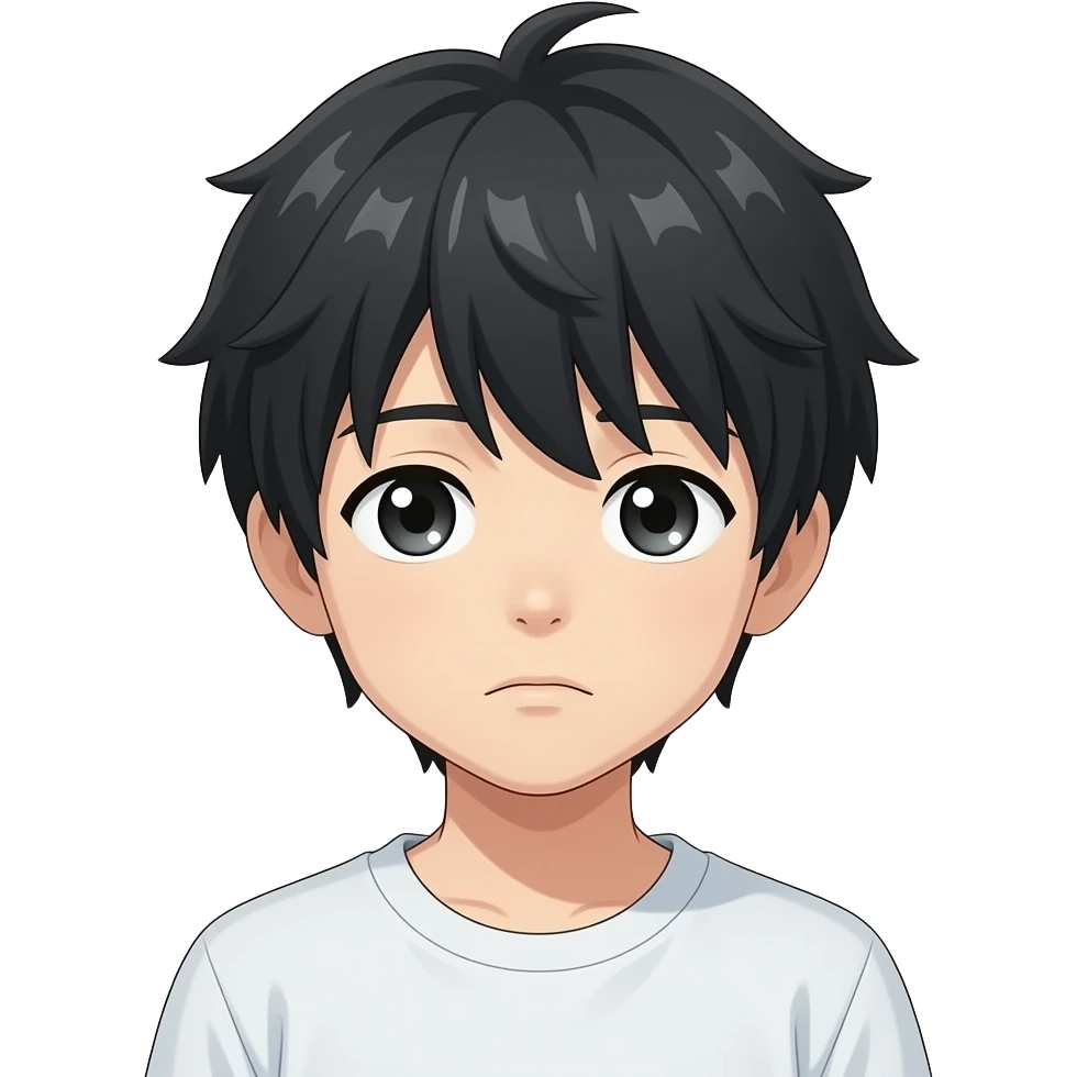 lonely anime boy emoji
