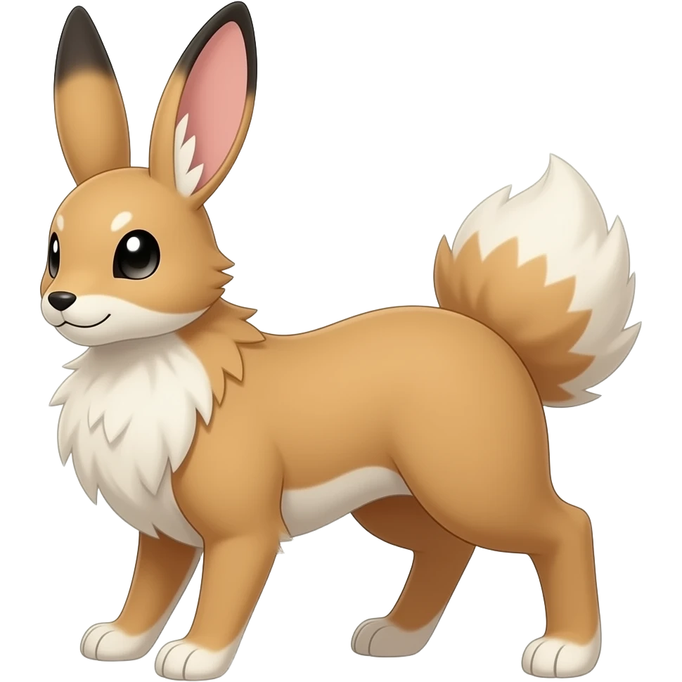 Trico-Buneary-Jackalope-fusion-hybrid-animal-creature with tufted ears emoji