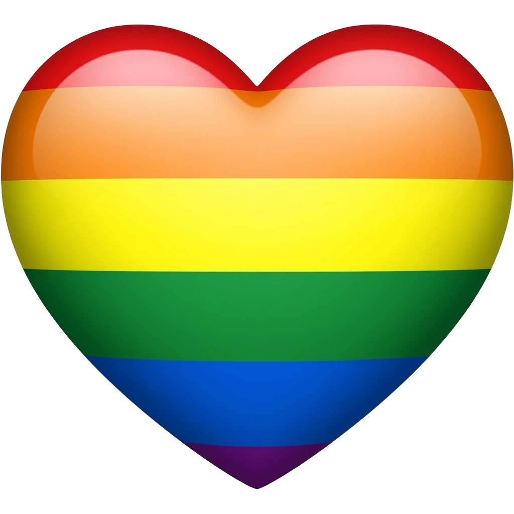 LGBT flag heart gradient emoji