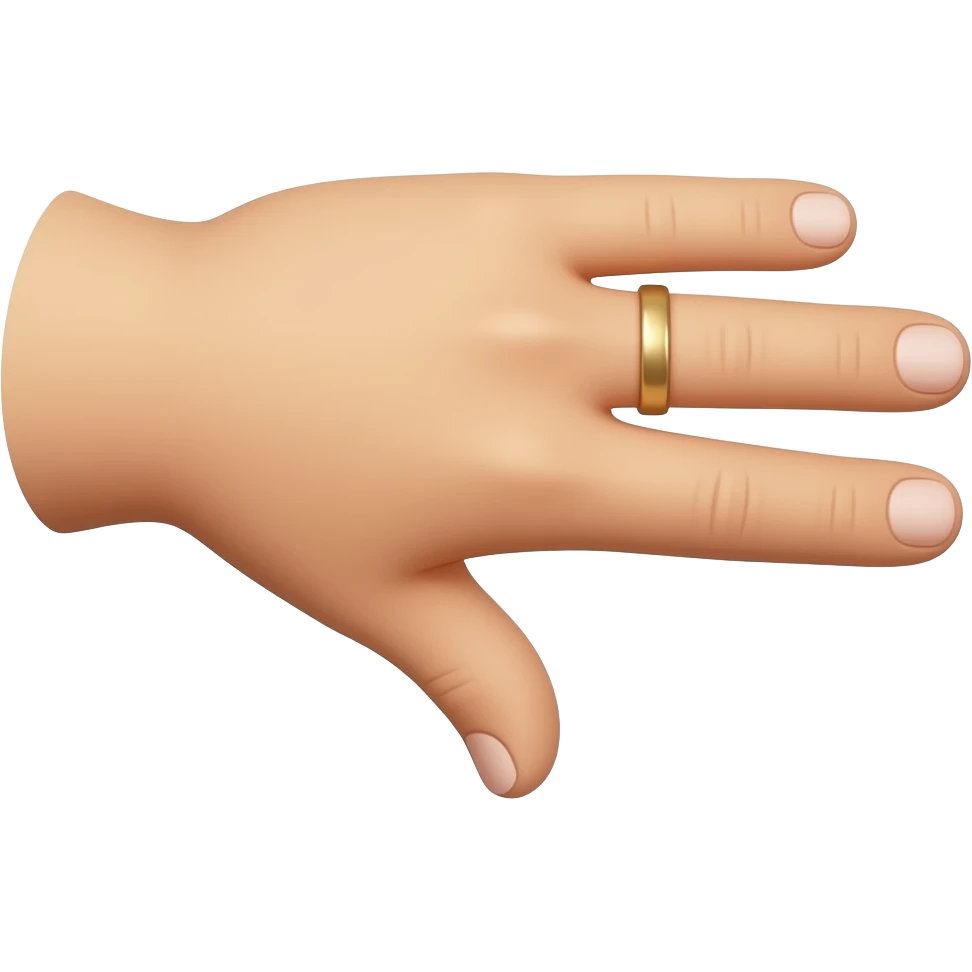 hand with pointer and ring finger down and other fingers up emoji