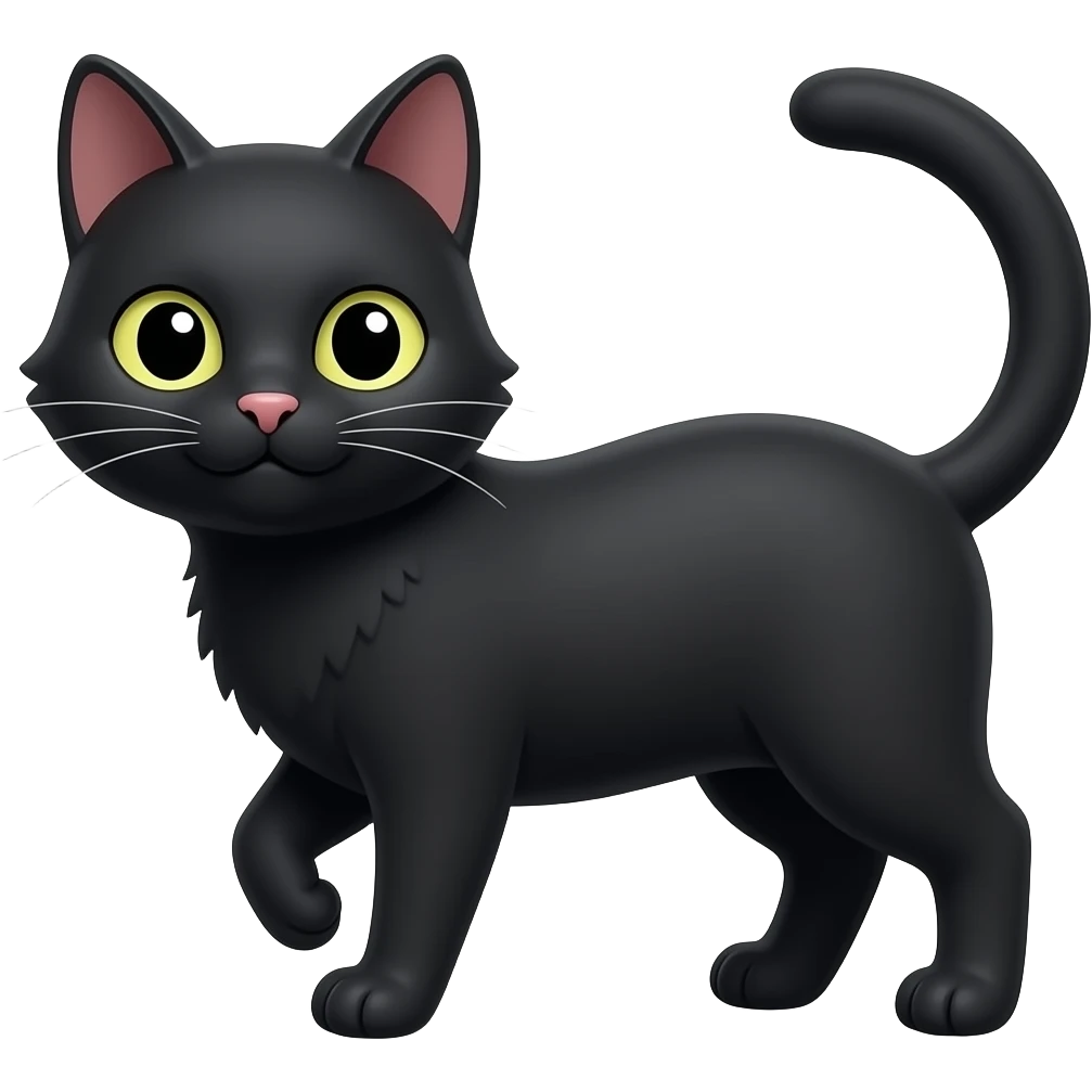 A hallow black cartoon Cat emoji