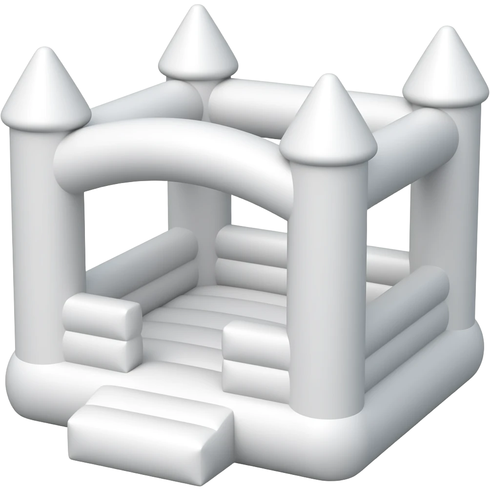 All white bouncy house emoji