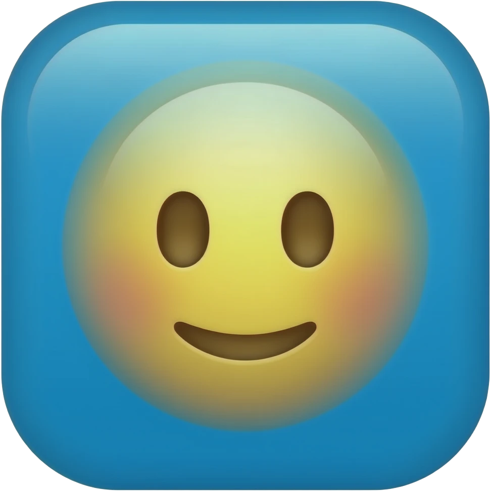Crie um emojis.com emogi letra  com fundo azul emoji