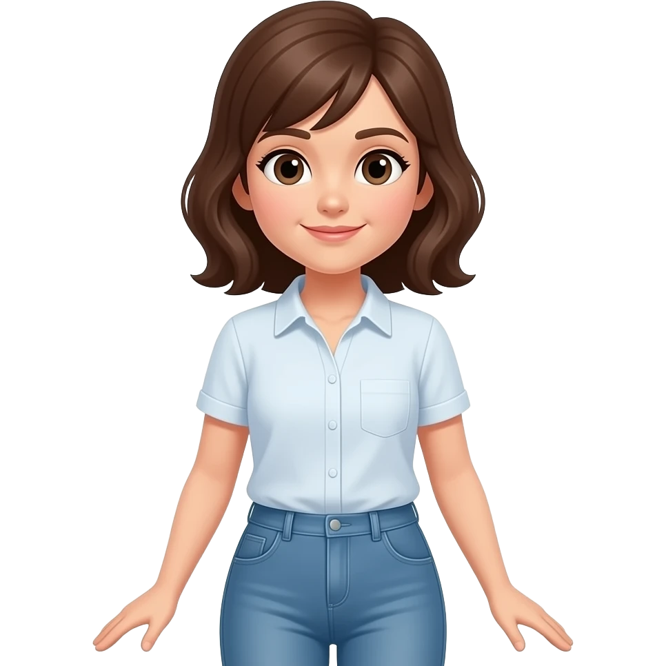 Mujer mostrando el cuerpo completo emoji