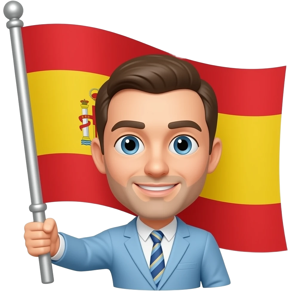 hazme un hombre con la bandera franquista emoji