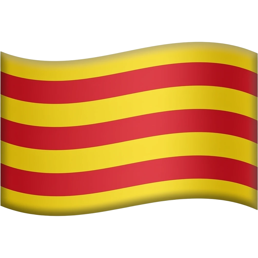 Yellow waving rectangle with 4 red stripes emoji