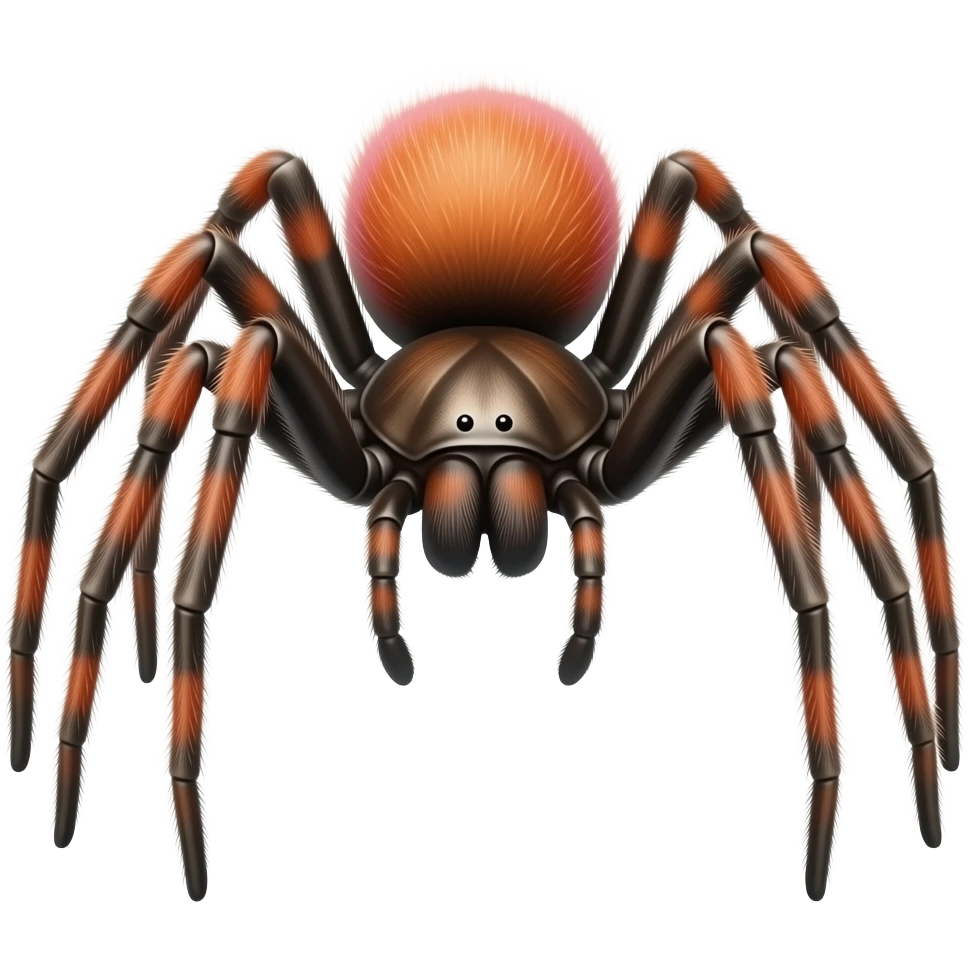 long legs spider orange and pink hair emoji