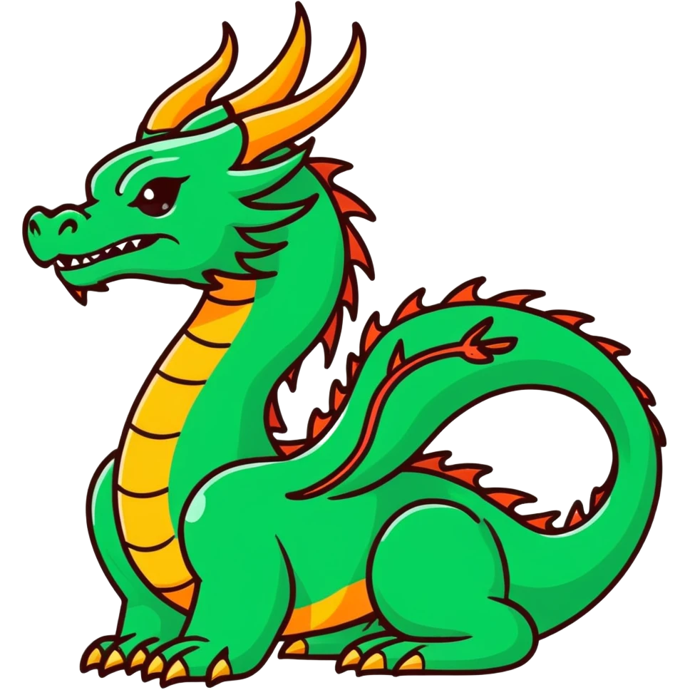 Jade Flame Dragon emoji