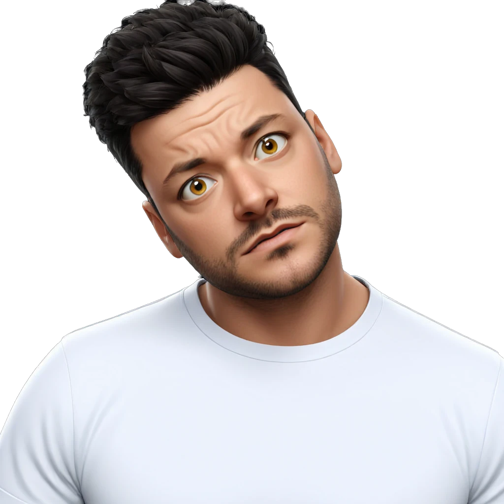 realistic portrait of a male emoji