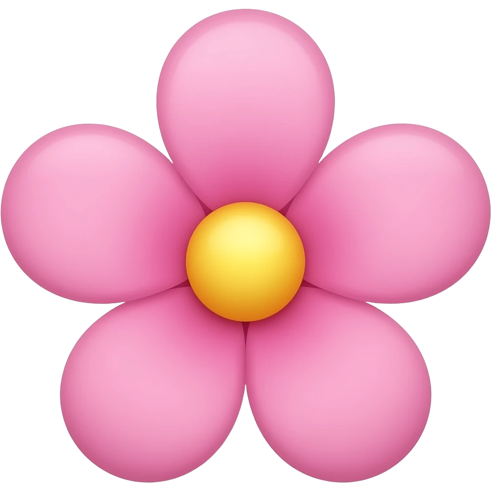 A pink flower emoji