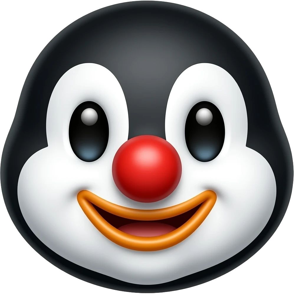 Create a  Clown penguin emoji. emoji