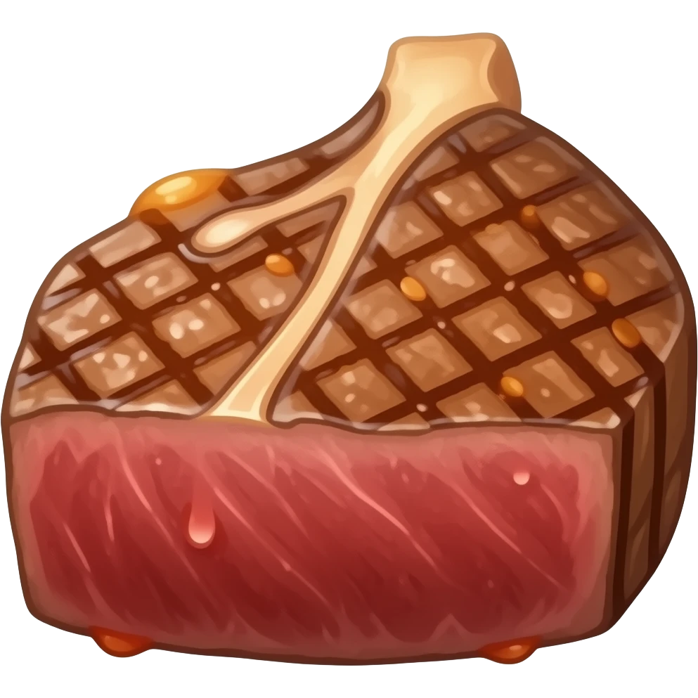 Beef steak emoji