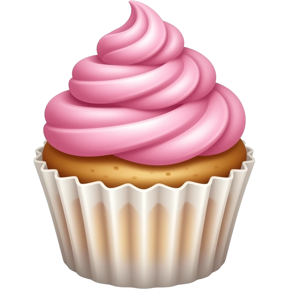 Cupcake with pink icing emoji