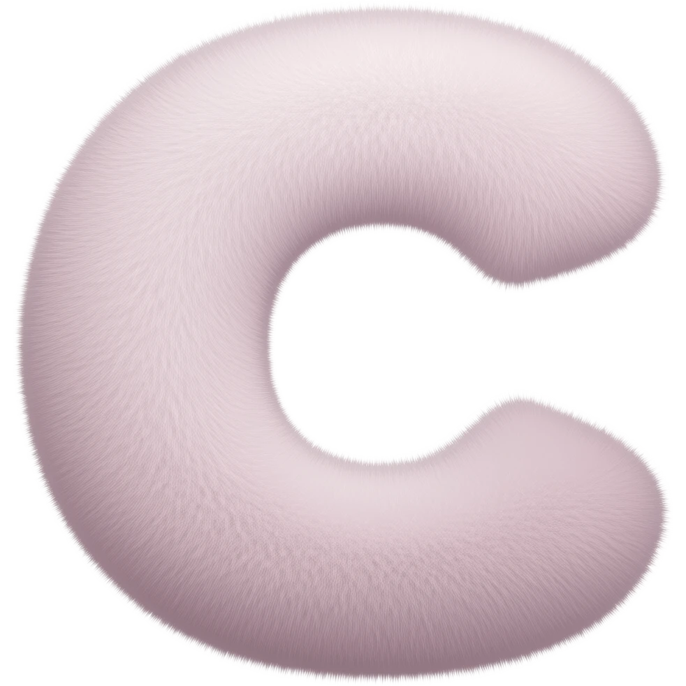 Fluffy c letter emoji