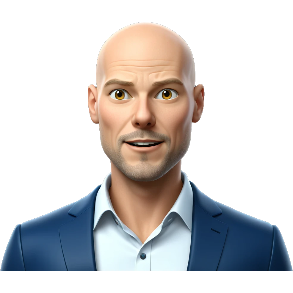 bald man in formal suit emoji