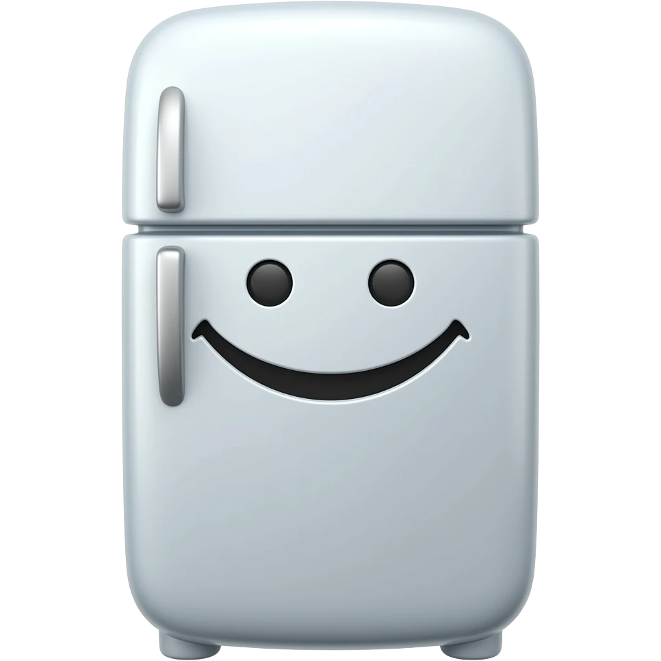 Refrigerator with smile emoji