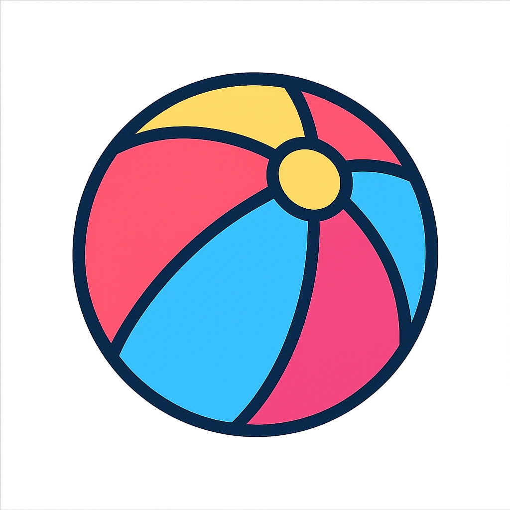 beach ball, clean, modern emoji