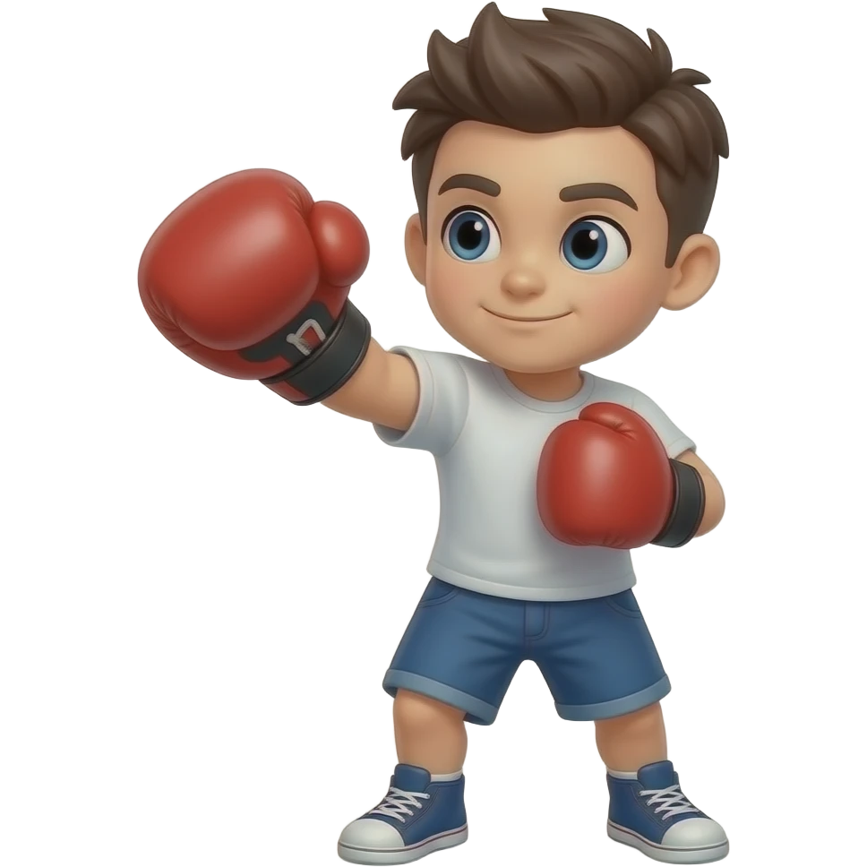 A cute guy punshing emoji