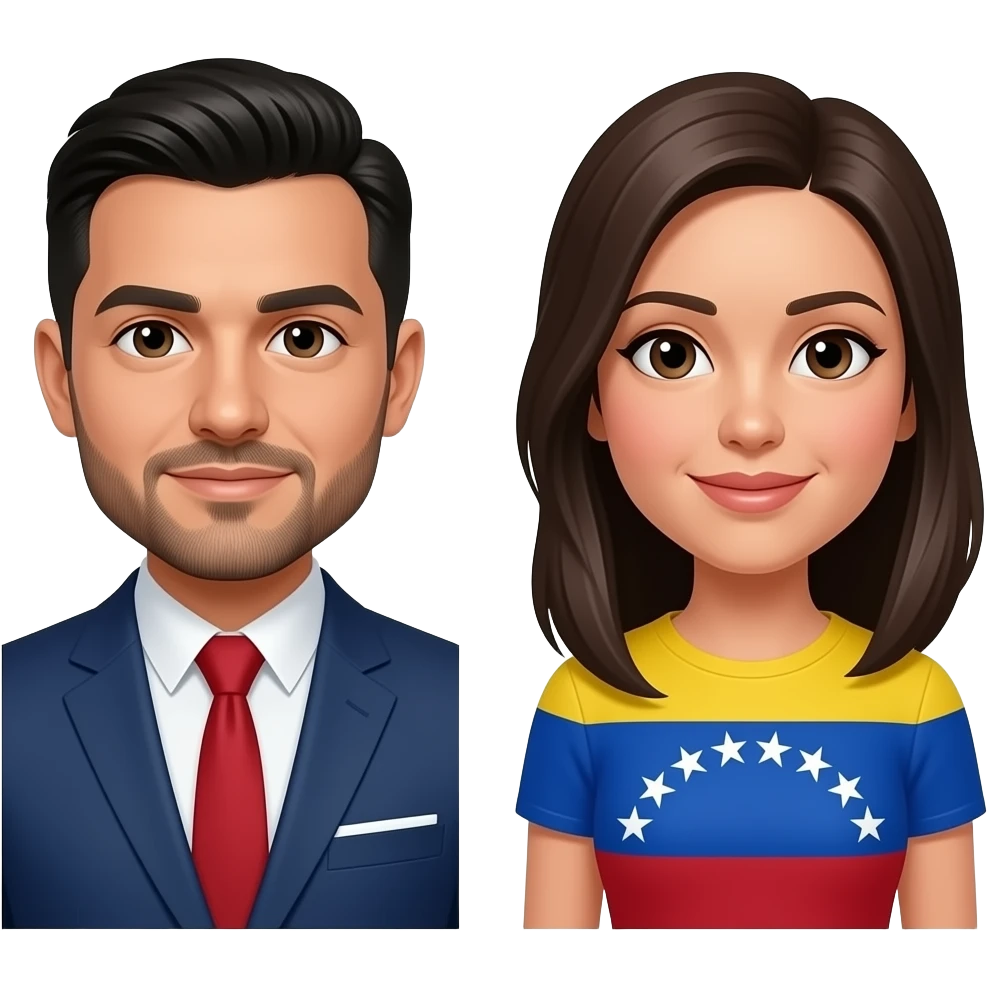 Hombre en chile mujer en venezuela emoji