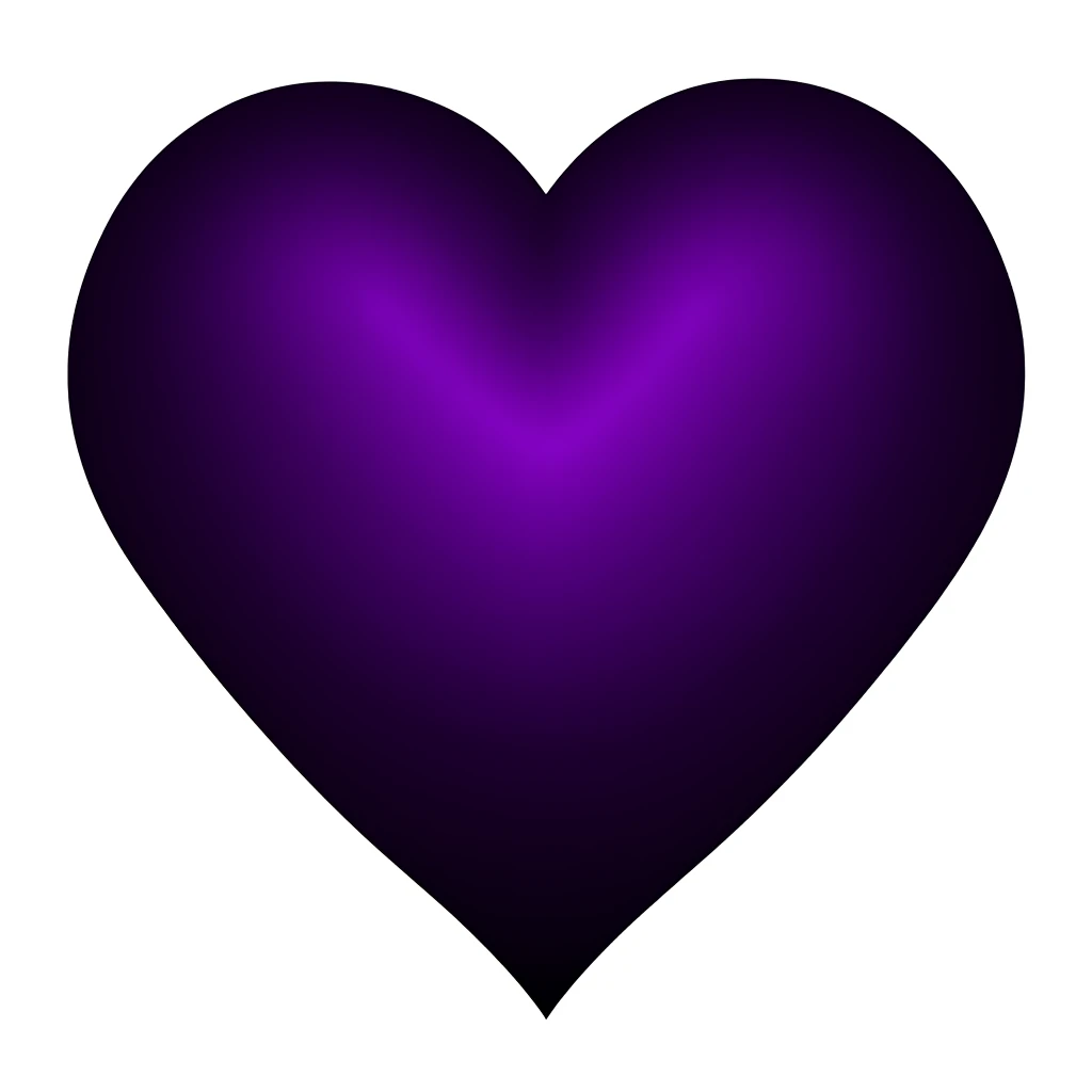 goth purple heart emoji