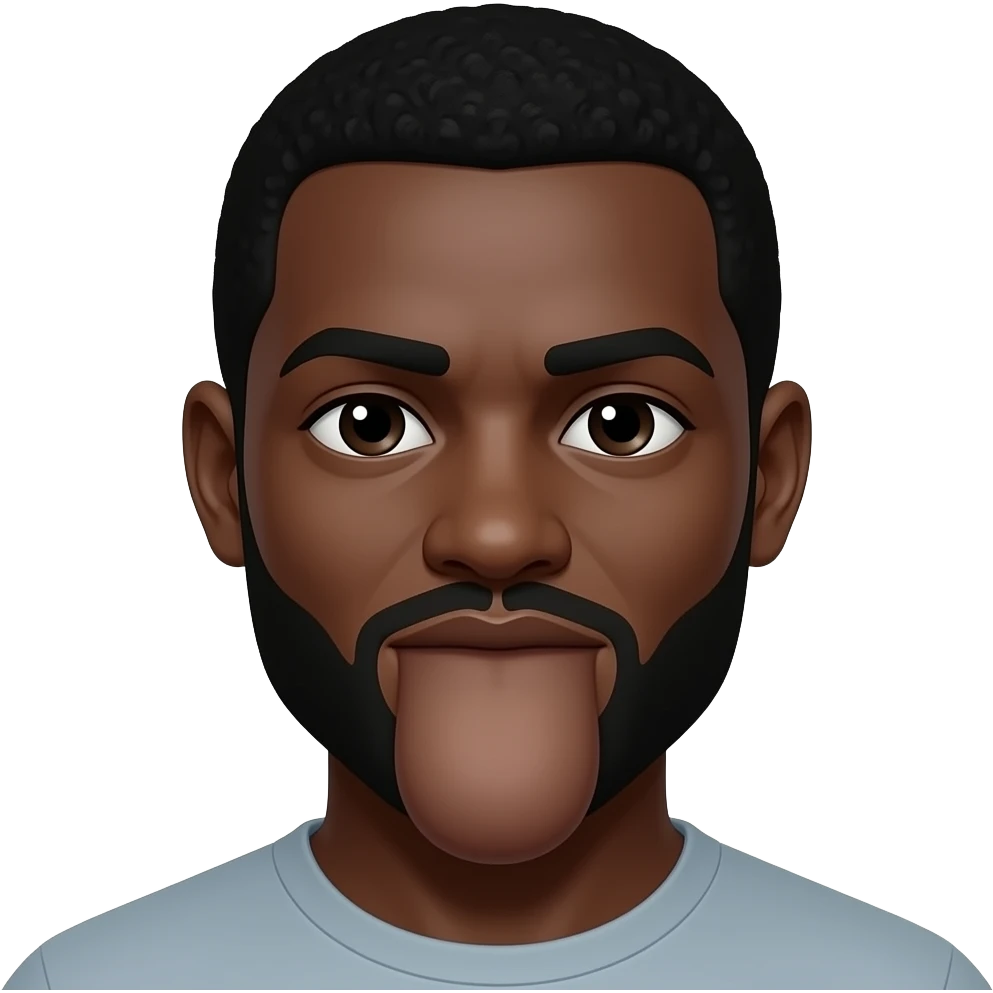 A black guy big penis emoji